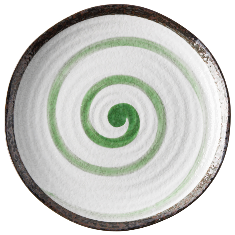 Creative dish wash our hand - made ceramic disc restaurants offer special large disk flat dish plate household pasta dishes