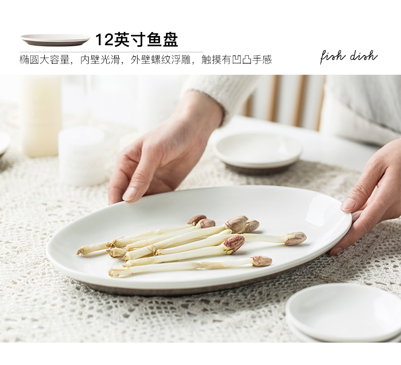 Northern wind ins ceramic tableware dishes suit six dishes dishes household contracted lovers set bowl combine 2 people