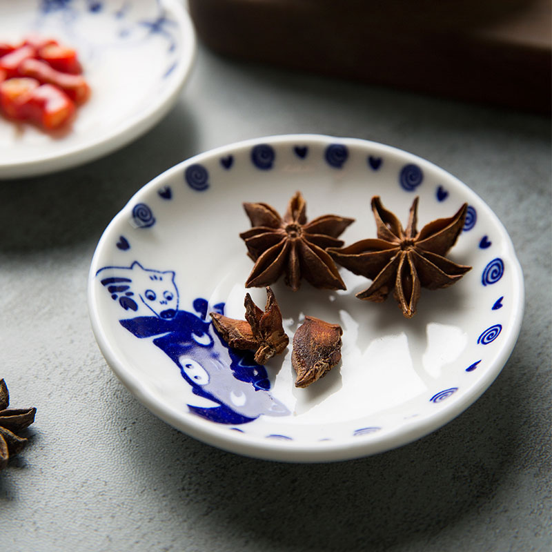 Zodiac ceramic flavour dishes Chinese dishes home 12 Zodiac creative dish seasoning sauce dish ipads plate plate