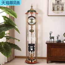 European luxury floor clock Household living room vertical clock American station decorative ornaments Large pendulum clock Table clock Villa
