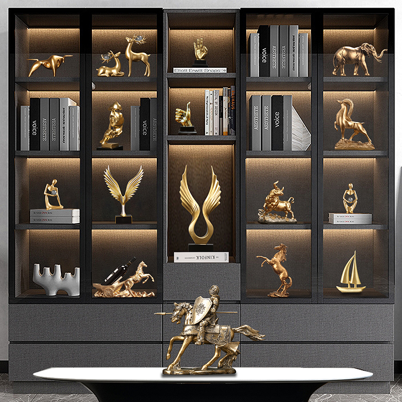Nordic modern luxury living room ornaments creative home accessories bookcase decorations office desktop business upscale