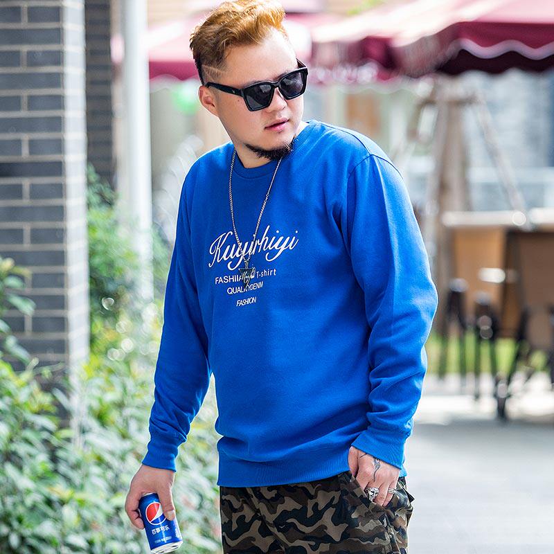 Men's clothing Catch Suede Spring Autumn Money in Gaffer Enlarged Yard head Fat Loose Thickened large Long sleeves Thick Cotton T Beat Undershirt