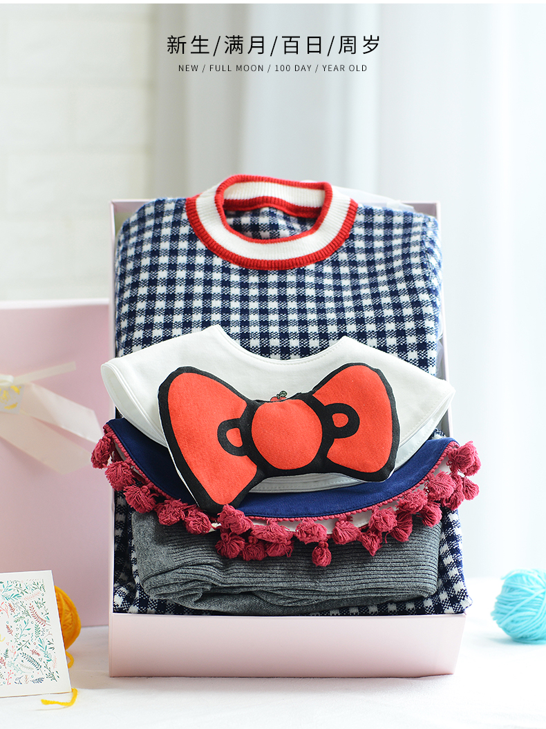 Hộp quà sơ sinh quần áo trẻ em cotton phù hợp với mùa xuân và mùa hè 0 quà tặng trăng tròn cho bé 3 tháng tuổi sơ sinh - Bộ quà tặng em bé set đồ sơ sinh cho bé gái