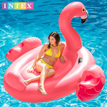 INTEX Unicorn swimming ring Adult inflatable toy floating row floating bed thick Flamingo water childrens mount