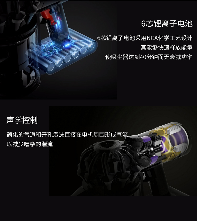 [Direct] Dyson Dyson V8 Animal Máy hút bụi cầm tay không dây mạnh mẽ Hộ gia đình Bộ lọc HEPA - Máy hút bụi robot hút bụi shimono zk808