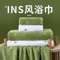 Bath towels Home Women Ins Wind lovers A pair of pure cotton full cotton suction water quick dry not easy to drop towels bath male summer