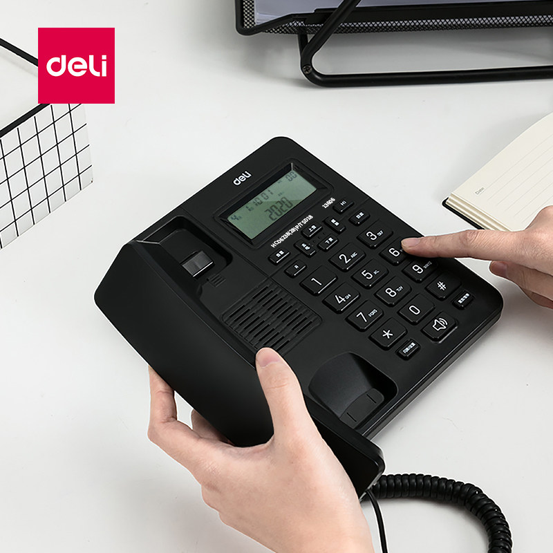 Deli 13606 caller ID office home landline telephone can be connected to the extension semi-hands-free function business model
