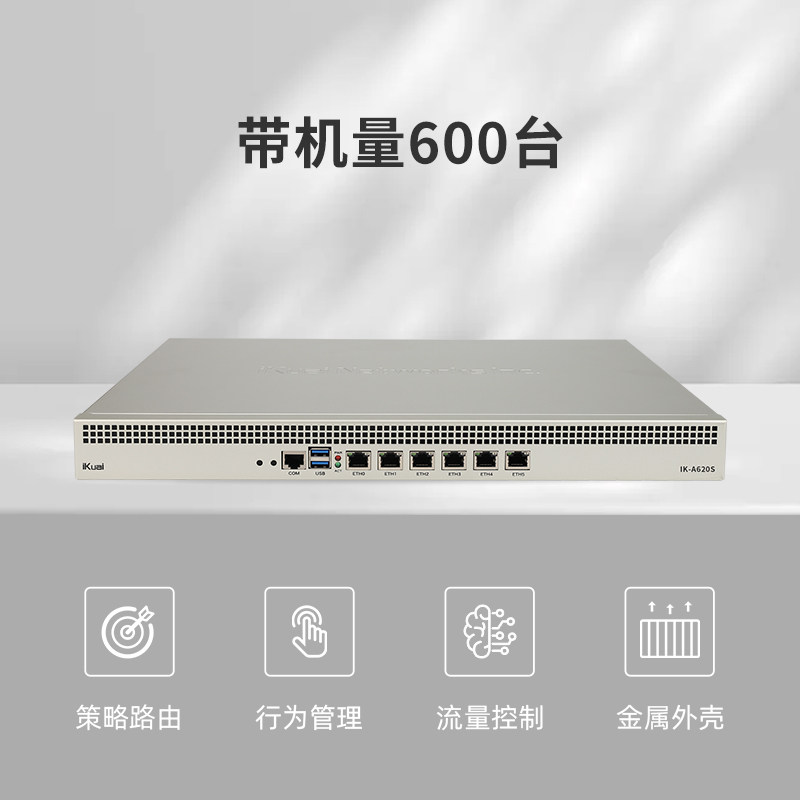 Aikuai Router 2.5g Multi-Network Aggregation Router Ikuai Wired Enterprise-Grade Multi-Wan Port Broadband Overlay Behavior Management Firewall Supports Ipv6 Virtual Machine A620S Without Wifi