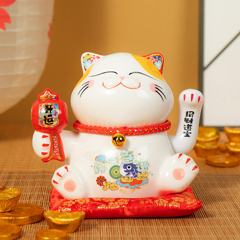 Property Cat Swing Piece Opening Gift Small Number Shake Hands Rich Cat Home Automatic Recruiter Shop Front Office Good Luck Even-Taobao