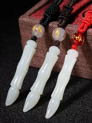 Xiangfu Champion Wenchang pen jade pendant Xinjiang Hetian jade jade pendant Male and female students entrance examination mascot jewelry
