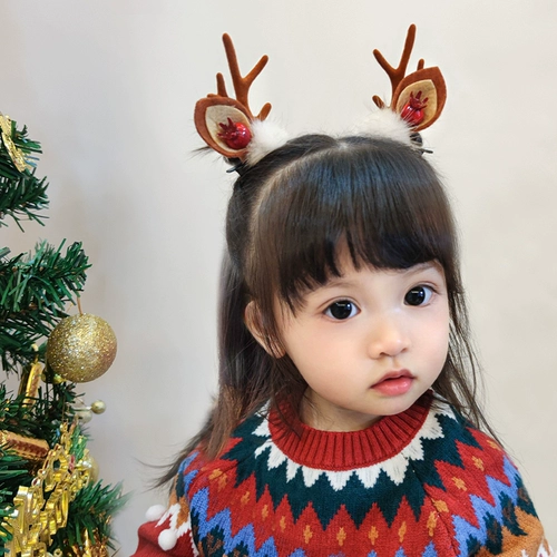 Рождественский детский аксессуар для волос, серьги, шпильки для волос, косплей, детская одежда, наряжаться