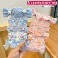 Заколка для волос с бантиком, комплект, 20 шт