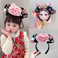 Розовый розовый розовый стразы + розовая бабочка Hibiscus Hibiscus Headds 2 Set Set