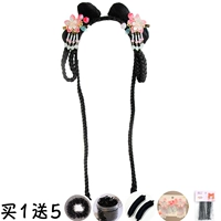 Розовые кисточки маленькая булочка для волос тростника