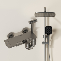 German Eurofen Gun Grey Bathing Shower Shower Shower Set Bathroom Full Copper Booster Home Thermostatic Shower Shower
