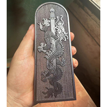 Qingwei Dragon Sword Token Re-engraved to restore the old model Taiwan version of the Five Thunder Order Ebony custom engraving
