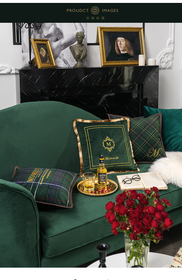 Hàng của tôi phong cách Mỹ Phong cách châu Âu gối sofa phòng khách in đệm ôm gối không có lõi giường tựa đầu nhẹ sang trọng retro - Trở lại đệm / Bolsters ghế lười phòng ngủ