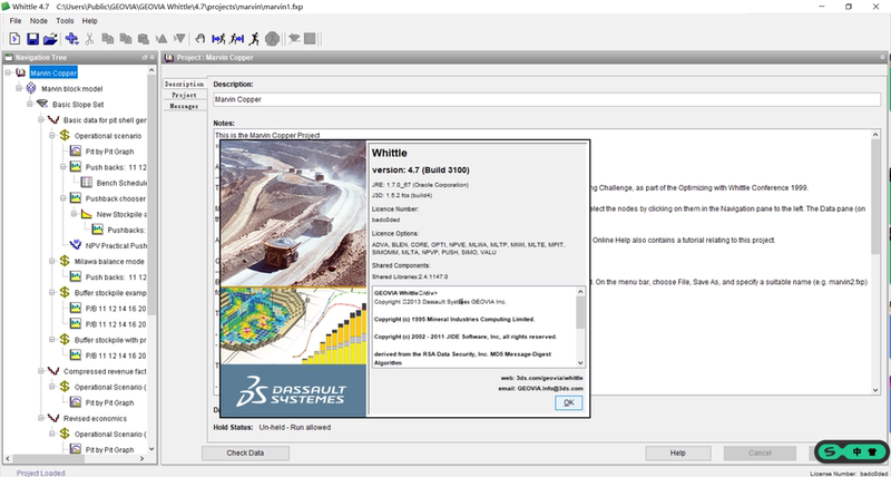Geovia Whittle4.7/4.7.4 Version Open-Pit Mining Production Planning and Optimization Software