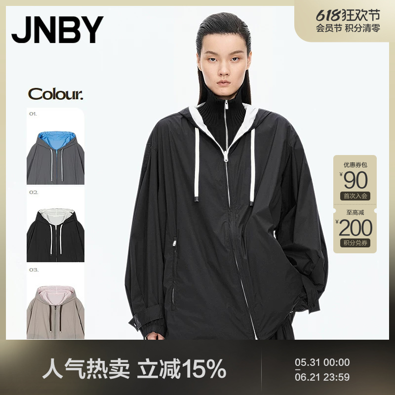 [Reversible] Jnby/Jiangnan Cloth Light Sports Hooded Windbreaker Jacket Casual Commuting 5P8911700