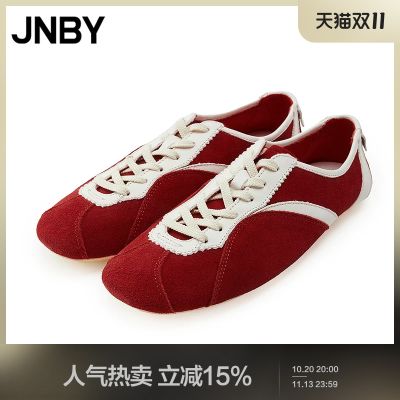 Jnby/Jiangnan Cloth Shoes Square Toe Suede German Training Shoes Flat Shoes Casual Retro 7P9M10150