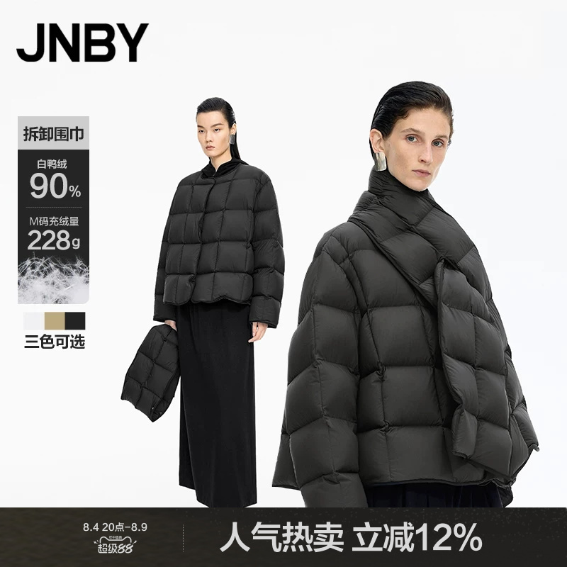 [Free Scarf] Jnby/Jiangnan Clothing Winter Short down Jacket Loose Blocky Coat 5P0C14030