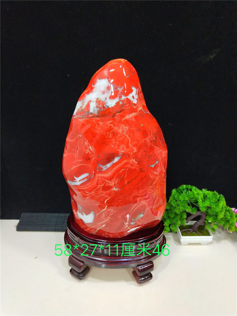 Exquisite high quality chicken blood stone South African red jasper onyx rough ornamental stone mineral crystal home red strange stone pendulum