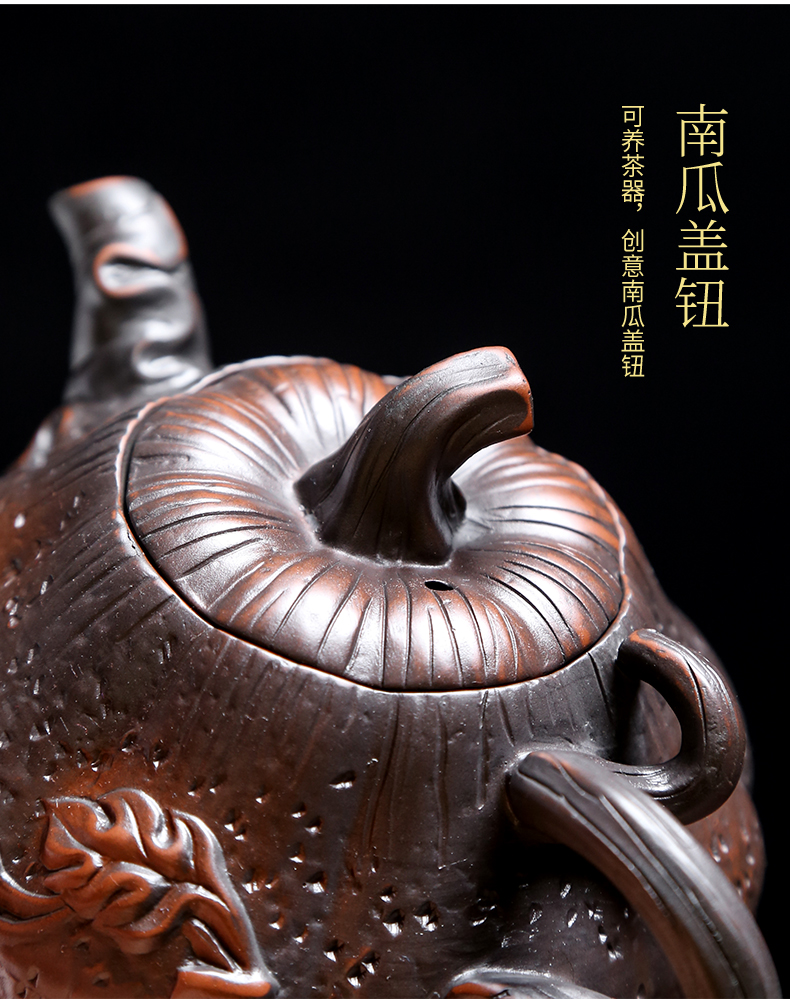 Build water purple pottery teapot home purple large single pot of checking ceramic kung fu tea tea purple clay restoring ancient ways