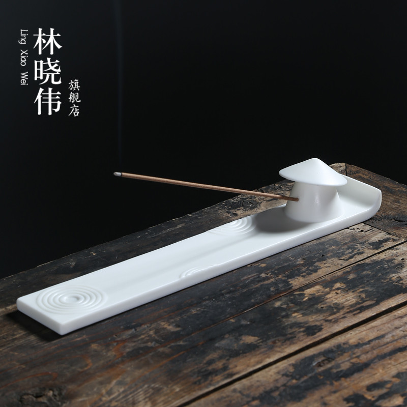 Lin Xiaowei dehua white porcelain incense inserted home sitting room furnishing articles furnishing articles club appearance teahouse soft outfit creative incense buner