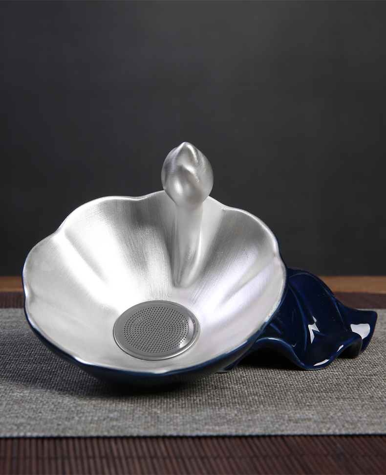 Jingdezhen office silvering kung fu tea tea set ceramic enamel teapot tea silver restoring ancient ways