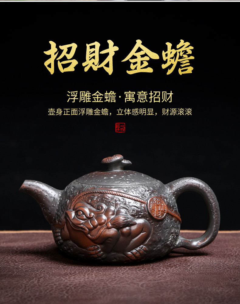 Build water purple pottery teapot home purple large single pot of checking ceramic kung fu tea tea purple clay restoring ancient ways
