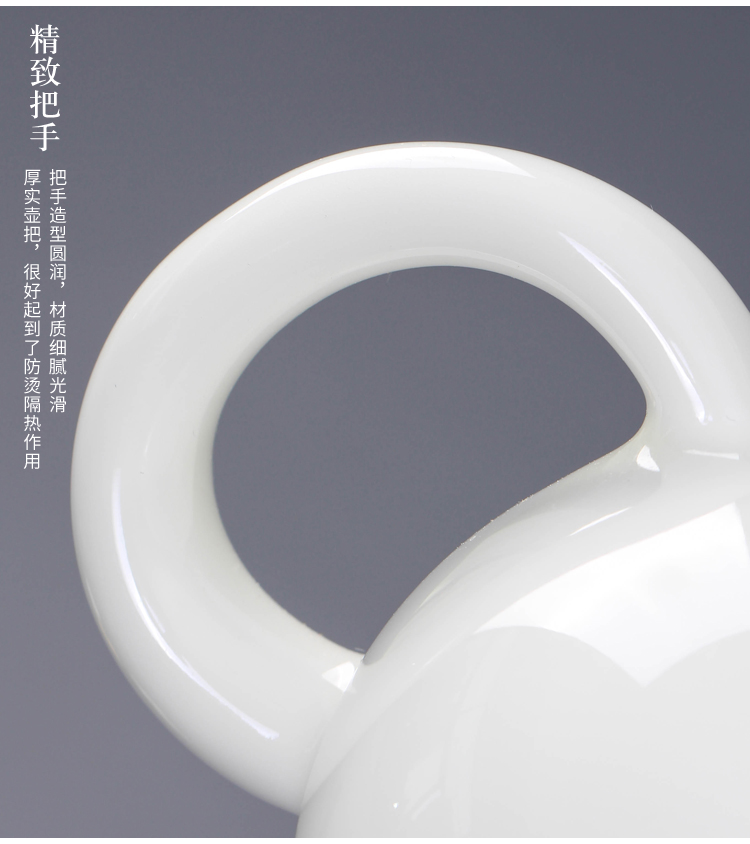 Dehua white porcelain with silver, a pot of two portable is suing jade porcelain ceramic crack cup travel tea set kung fu tea set