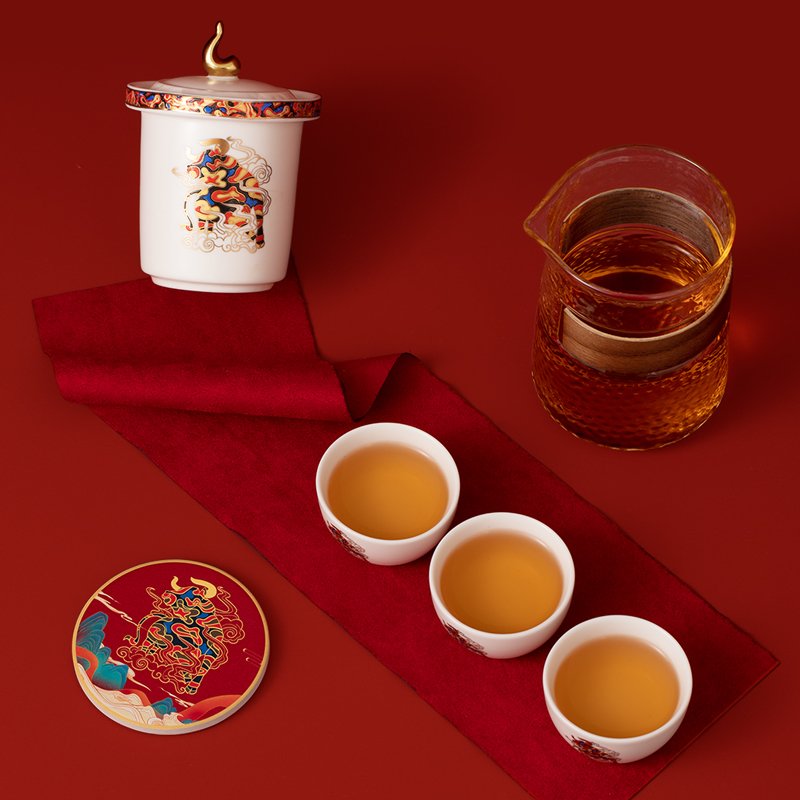 Travel kung fu tea set suit portable bag with a pot of three cups of hot crack of glass cup ceramic gifts customized