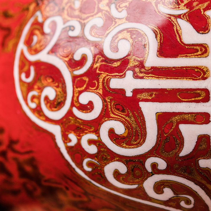 Fuzhou lacquer ware tea pure manual embossment master cup Chinese style restoring ancient ways Chinese lacquer bonanza violet arenaceous rhinoceros leather paint cups