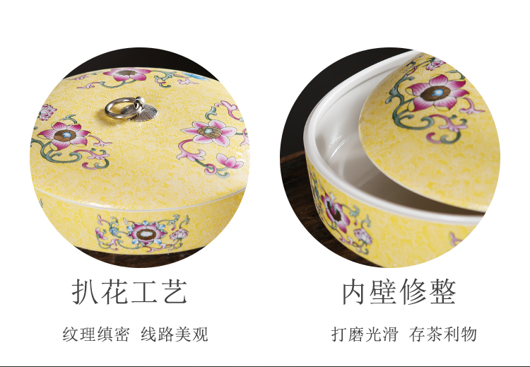 Puer tea cake household ceramics caddy fixings tea box seal pot store tea POTS and POTS large tea caddy fixings