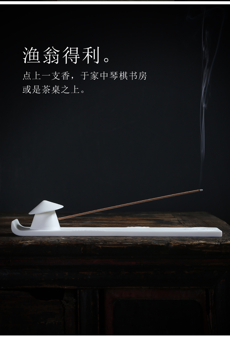 Lin Xiaowei dehua white porcelain incense inserted home sitting room furnishing articles furnishing articles club appearance teahouse soft outfit creative incense buner