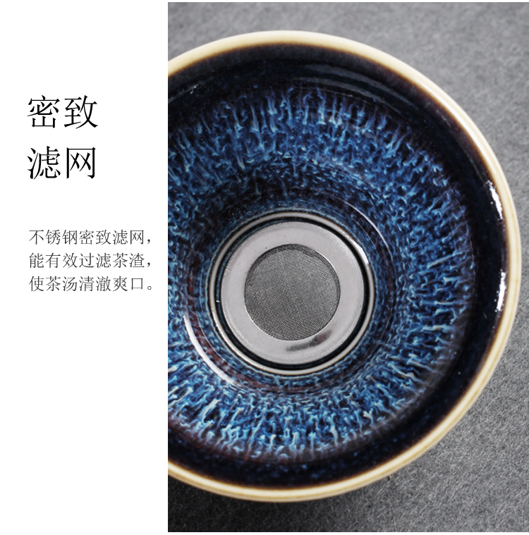 Jingdezhen up built red glaze, silver tea set office ceramic home outfit of a complete set of kung fu tea kettle