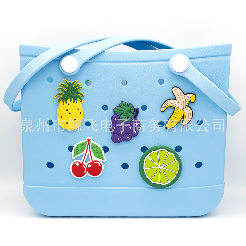 Fruit Grape Bag Flower Hole Bag Accessories Beach Bagbogg Borg Bag DIY Accessories Decoration Large Label Shoe Flower