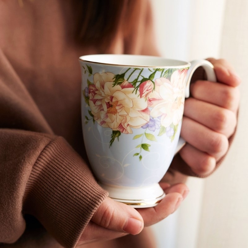 European tangshan ipads porcelain coffee cup creative ceramic keller cup cup milk cup floral cup