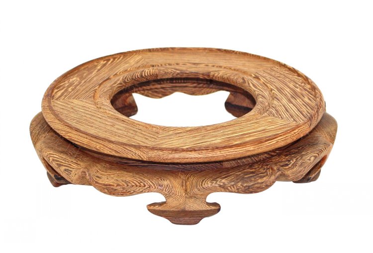 Mahogany round base, stone urn frame vase bonsai ceramic bottle gourd crystal ball real mywood furnishing articles