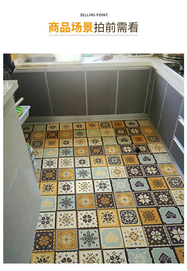 Sticky kitchen oil from high - temperature stickers toilet metope waterproof film imitation ceramic tile ground renovation stickers