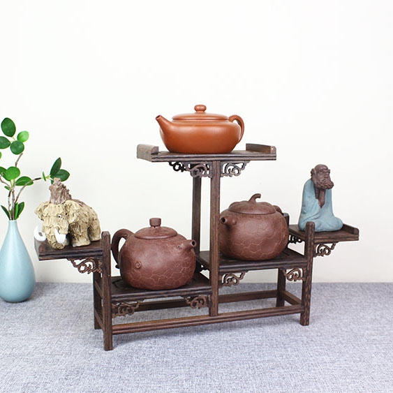 Solid wood tea tea tea cake stand little rich ancient frame cabinet shelf receive shelf region of purple sand teapot tea set