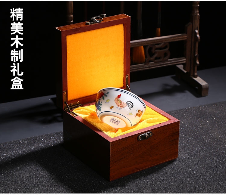 Jingdezhen half hand - made of da Ming chenghua bucket color ceramic cups chicken cylinder cup archaize kung fu master sample tea cup single CPU