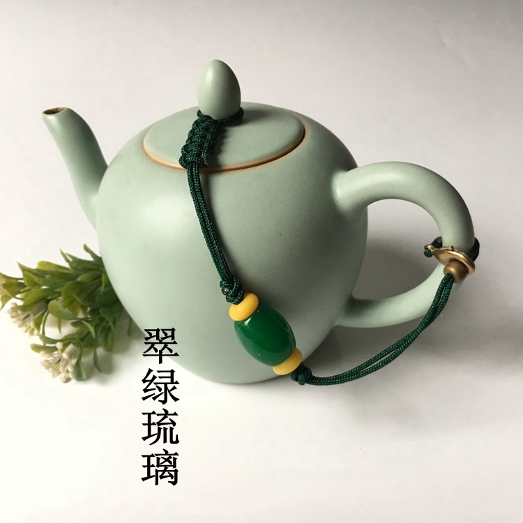 Double gourd ladle lid lashing kung fu tea cup with lid cord rope are it lashing the teapot lid cup