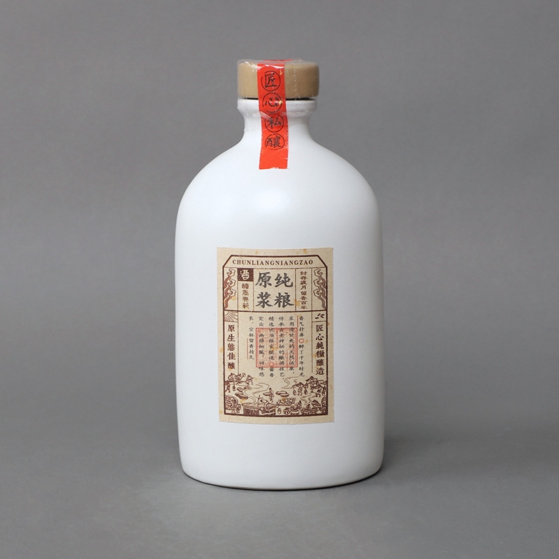 Ceramic bottle matte enrolled protoplasmic hoard in pure grain FengTan 1 catty jars bulk bottle bottle is empty wine bottle manufacturers