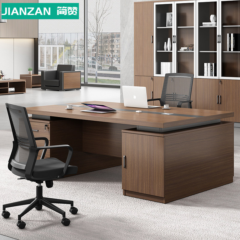 Double digit desk face to face minimalist modern finance desk staff table owner's office computer table and chairs combination