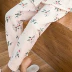 Mùa thu và mùa đông mới của phụ nữ bánh sandwich cotton quần pyjama quần dài dệt kim chần bông cộng với kích thước cotton rộng rãi quần mặc nhà Nhật Bản - Quần tây