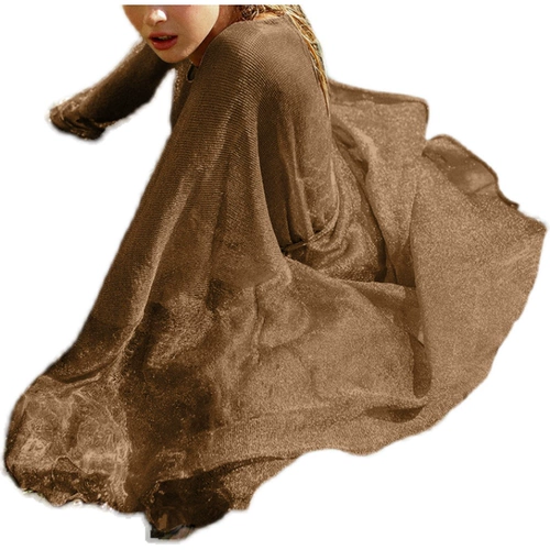 Женщины Golden Beach Long Maxi платье бикини прикрытие кардиган