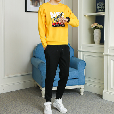 【CC】跑步休闲卫衣套装潮牌运动服男