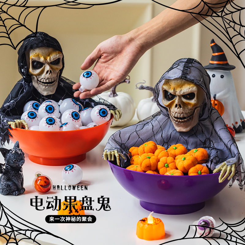 Halloween Scene Setup Pumpkin Bucket Funny Candy Tray Props Decorations Event Atmosphere Decorations Bar Decoration Halloween Scene Setup Pumpkin Bucket Funny Candy Tray Props Decorations Event Atmosphere Decorations Bar Decoration