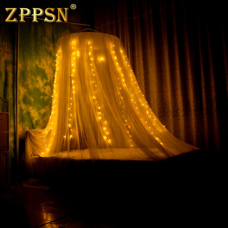 Italy ZPPSN mosquito net decorative lamp LED light string dome suspended ceiling with remote control version waterfall light curtain lamp